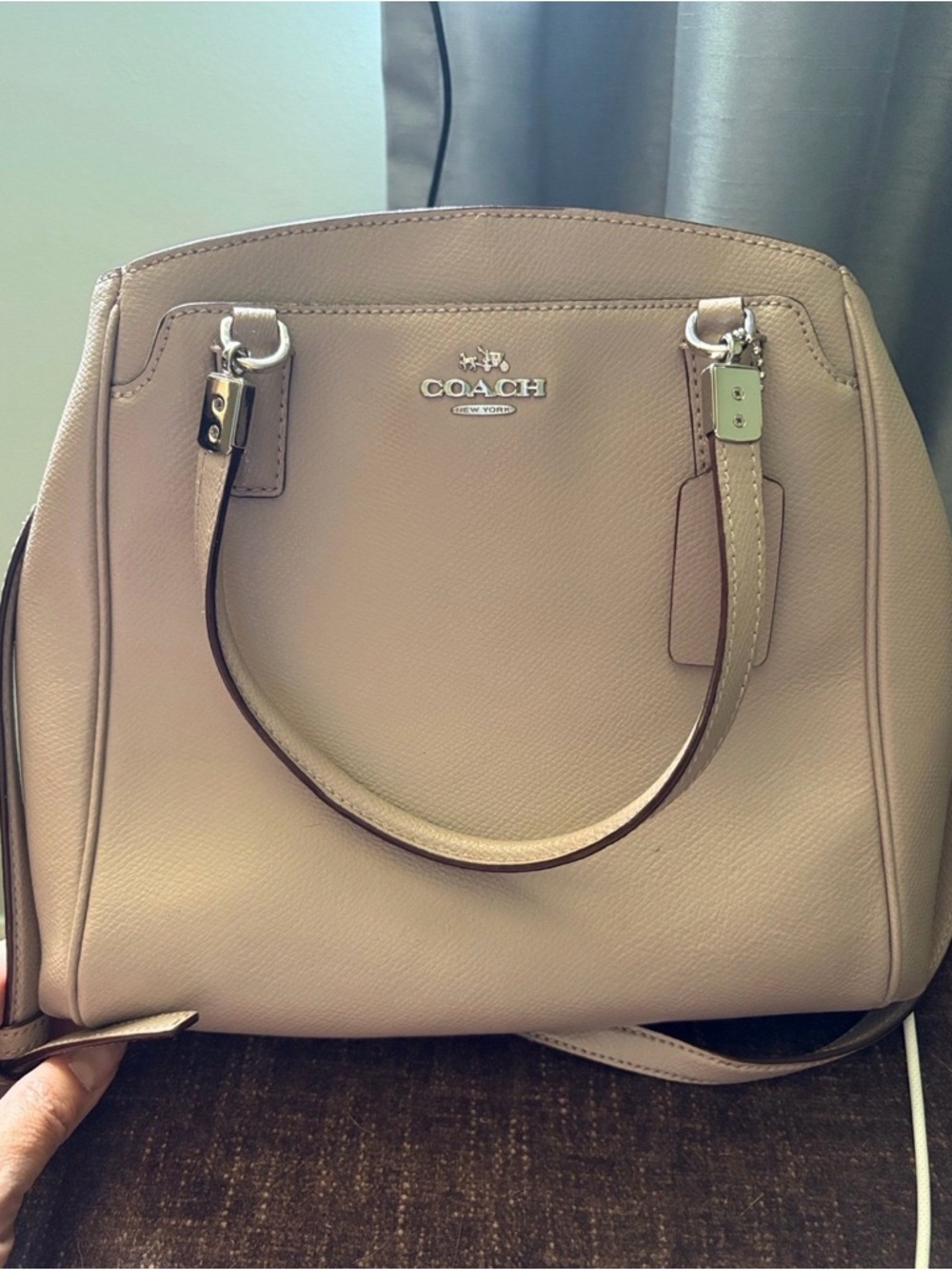 Coach Bags | Coach F34663 Minetta Chalk Cross-Grained Leather crossbody - Picture 3 of 12
